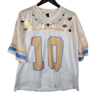 Manfinity Shein Men's Jersey Number 10 Graphic Print Short‎ Sleeve Top